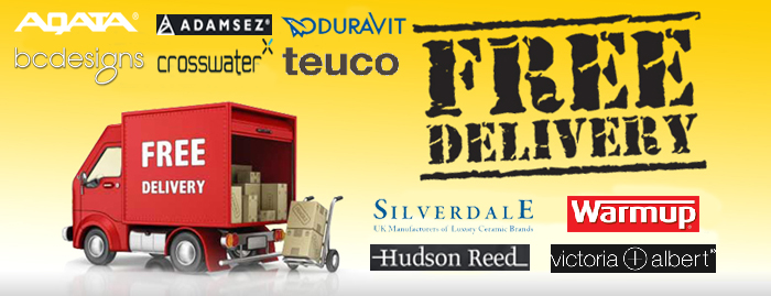 FREE delivery on top brands like Adamsez, Teuco, Crosswater, Aqata Showers, Silverdale Bathrooms and many more