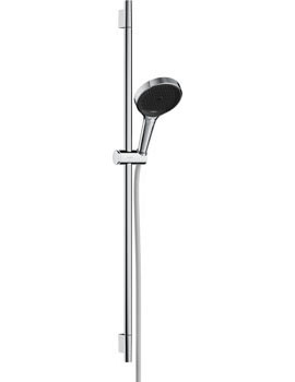 Rainfinity Shower set 130 3jet EcoSmart with shower bar S Puro 90 cm push slider and Designflex text