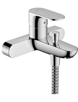 Rebris S Single lever bath mixer for exposed installation with centre distance 15.3 cm Chrome - 7244