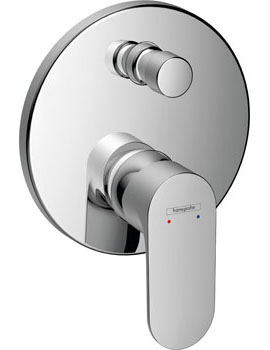 Rebris S Single lever bath mixer for concealed installation with integrated security combination acc