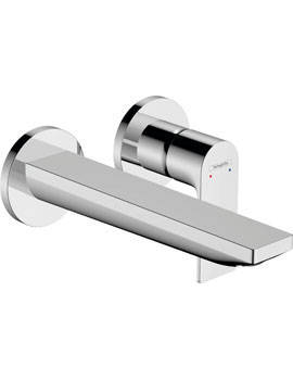 Rebris E Single lever basin mixer for concealed installation wall-mounted with spout 20 cm Chrome - 