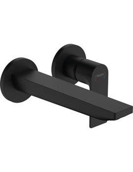 Rebris E Single lever basin mixer for concealed installation wall-mounted with spout 20 cm Matt Blac