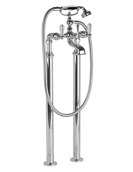 Cifial Asbury 2 Hole Floor Standing Bath/Shower Mixer Crystal Clear - 31719A1F
