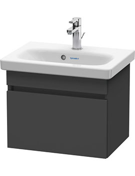 DuraStyle Compact 550 Graphite Matt Furniture Pack With Tap, Mirror and Accessories
