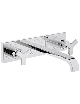 Allure Wall Mounted 3 Hole Basin Mixer 220mm