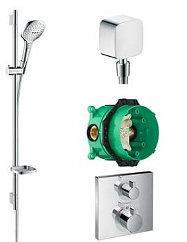 Square valve with Raindance Select rail kit - 88101018