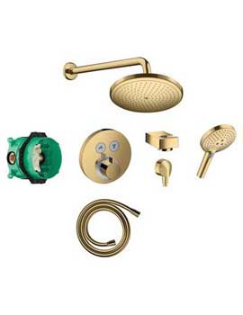 Round Select Concealed Shower Pack 280 - Polished Gold-Optic