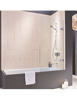 EauZone Plus Wall Hinged Bath Screen (EPS) And Two Panel Bath Screen (EPB) - Outward Opening