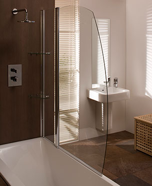 Merlyn Two Panel Crescent Overbath Screen