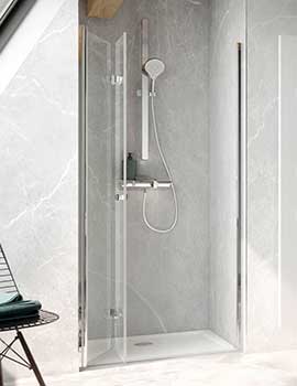 HSK Exklusiv 2 Bi-Fold Swinging Shower Door for Recess