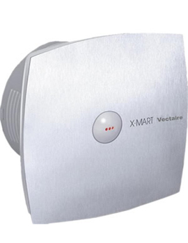 X-Mart Auto Front Grille Opening Extractor Fan 10cm in Stainless Steel