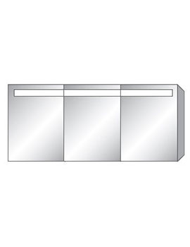 Villeroy and Boch Reflection Triple Door Mirror Cabinet 1300mm - A357