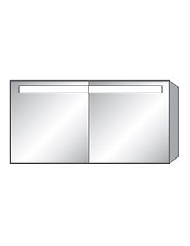Reflection Double Door Mirror Cabinet 1000mm - A356GA