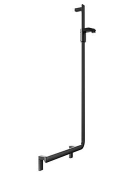 Keuco Axess Angle Bar 90 RH With Shower Rail Black