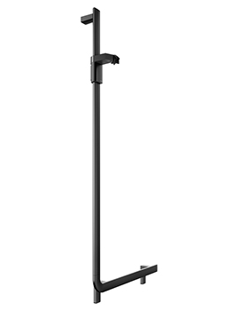 Axess Angle Bar 90 LH With Shower Rail Black