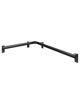 Keuco Axess Corner Rail for Shower/Bath In Black - 35011